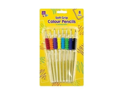 Soft Grip Colouring Pencils 8 Pack-Soft Grip Colouring Pencils 8 Pack