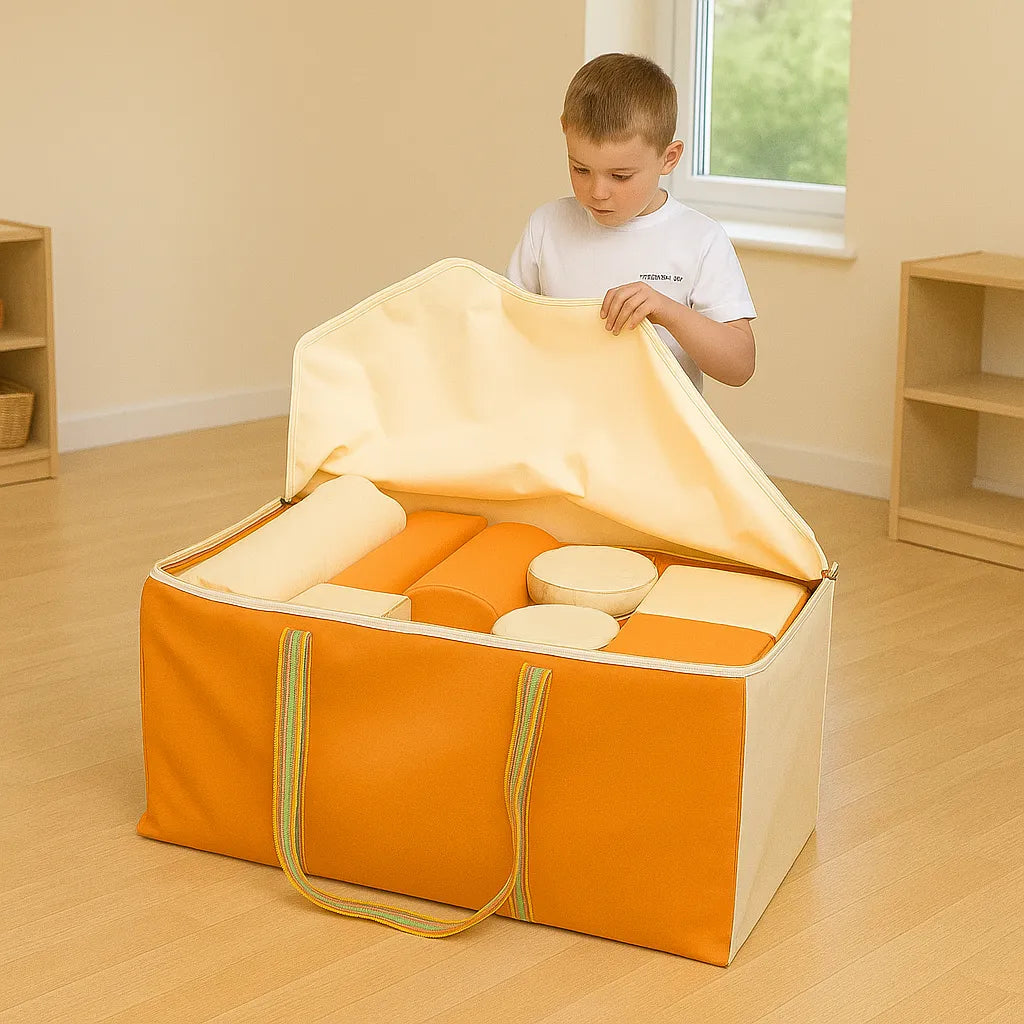 Soft Play Bag Orange and Cream-Soft Play Bag Orange and Cream