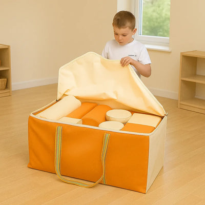 Soft Play Bag Orange and Cream-Soft Play Bag Orange and Cream