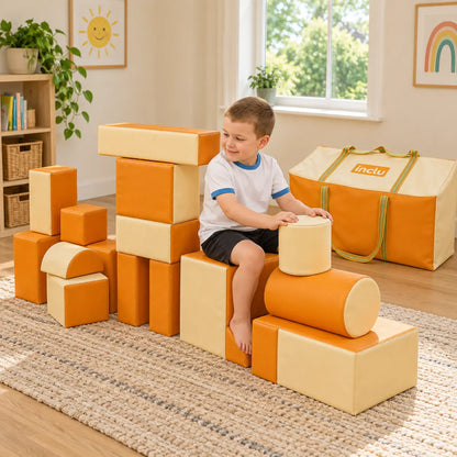 Soft Play Bag Orange and Cream lifestyle image 4 of 8