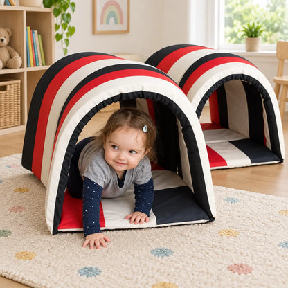 Soft Play Black and White Baby Crawl Tunnel lifestyle image 4 of 8
