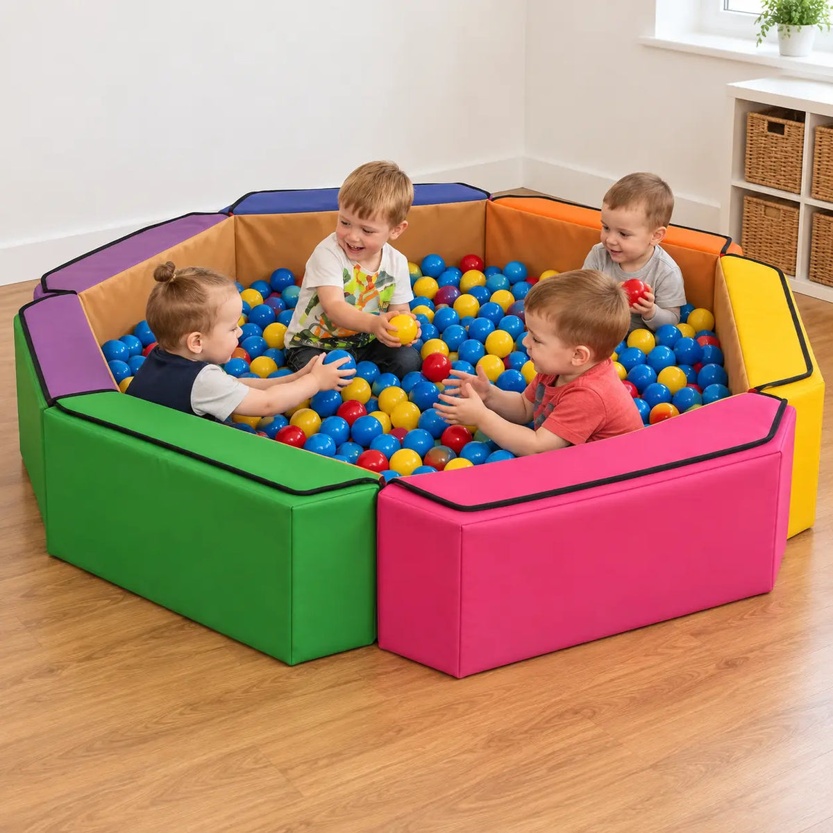 Soft Play Large Hexagonal Ball Pool with 500 Balls lifestyle view 4