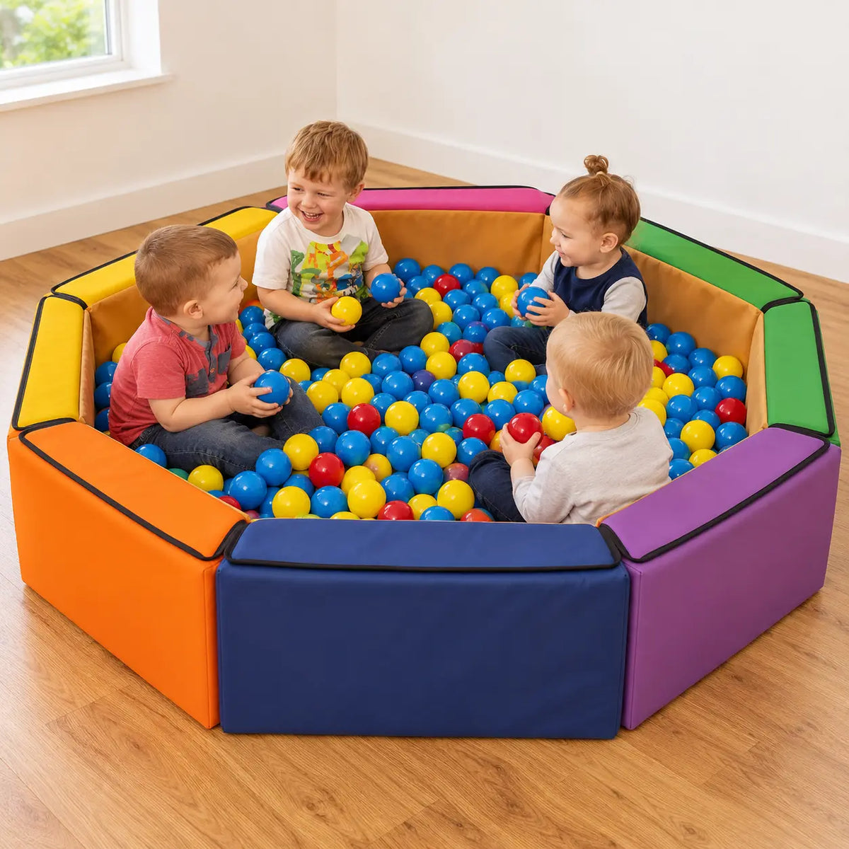 Soft Play Large Hexagonal Ball Pool with 500 Balls lifestyle view 5