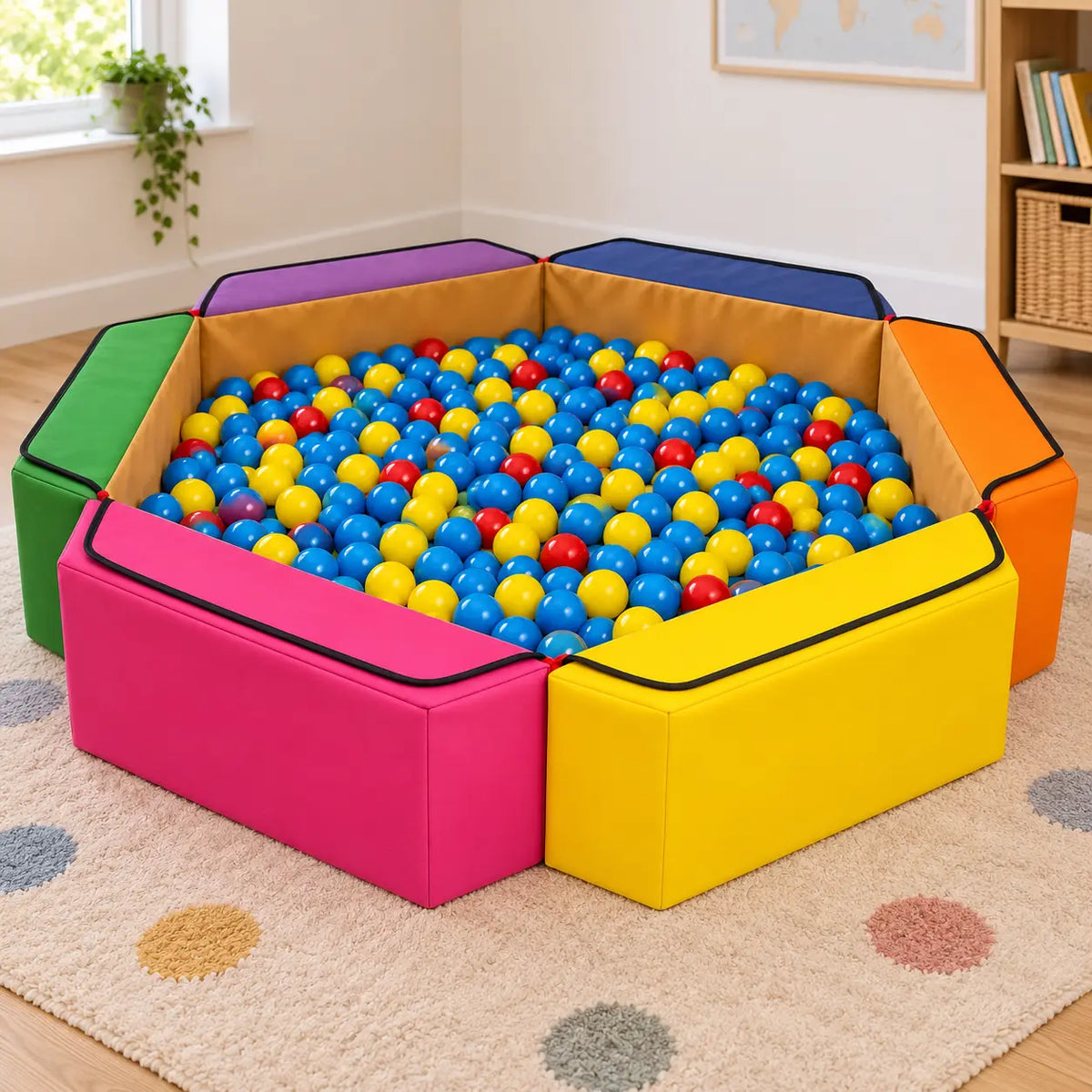 Soft Play Large Hexagonal Ball Pool with 500 Balls lifestyle view 8