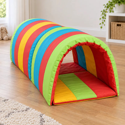 Soft Play Multi-Coloured Baby Crawl Tunnel lifestyle view 6