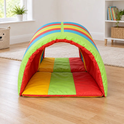 Soft Play Multi-Coloured Baby Crawl Tunnel lifestyle view 8