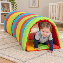 Soft Play Multi-Coloured Baby Crawl Tunnel lifestyle view 1