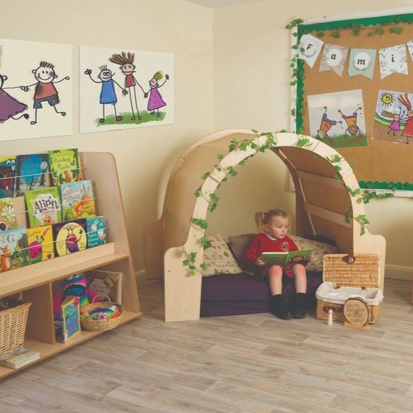 Solway Arch, The Solway Arch is a cost effective way to buy those arches you salivate over without having to break the bank. This wonderful Solway Arch stands over lm high and creates the perfect environment for children to create canopies, read, role play and gather beneath. Simply finish of your Solway Arch with some of your beautiful materials to create a stunning reading area or classroom,home relaxation corner. We now offer the ability to add a canopy to your arch or have this as a stand alone frame. S