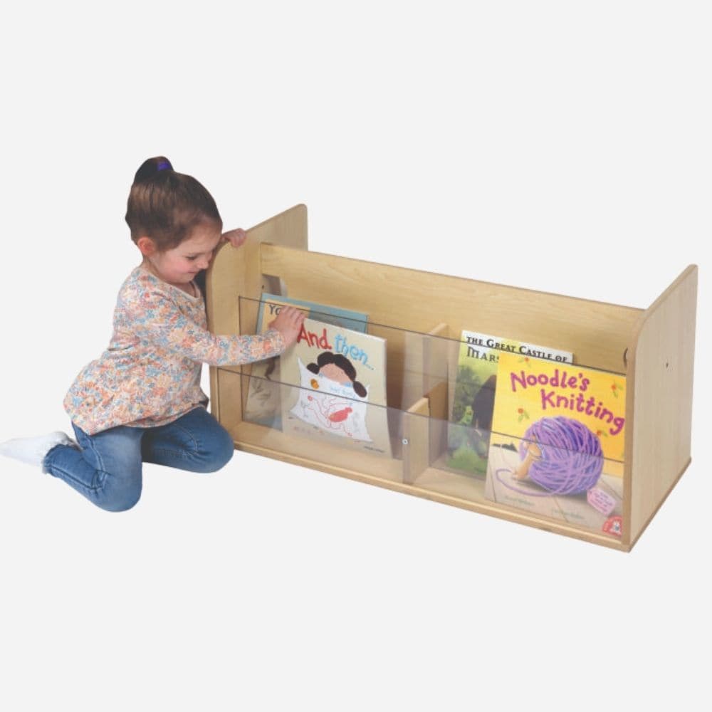 Solway Double Sided Perspex Unit, The Solway Double Sided Perspex Unit is a durable, easy access units ideal for book storage. The Solway Double Sided Perspex Unit has Perspex fronts which allow children to easily see and access books within the units. The Solway Double Sided Perspex Unit is a stylish and practical addition to any EYFS setting and provides a easy to use book storage solution for younger children who can now choose a book without causing chaos on the book rack. Double sided perspex front boo