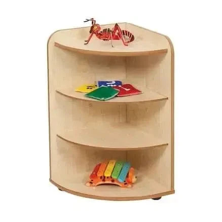 Solway Early Years 3 Shelf Corner Storage Unit-Solway Early Years 3 Shelf Corner Storage Unit