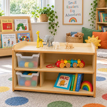 Solway Early Years Shelving 2 Tray in a bright early years classroom