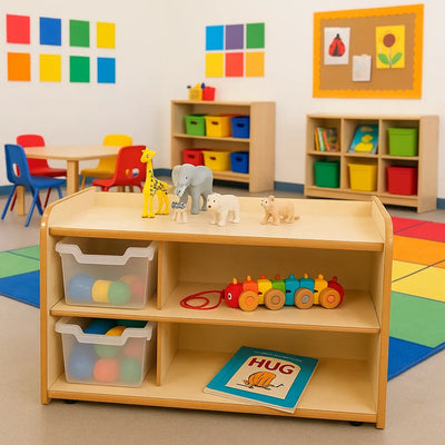 Solway Early Years Shelving 2 Tray-Solway Early Years Shelving 2 Tray