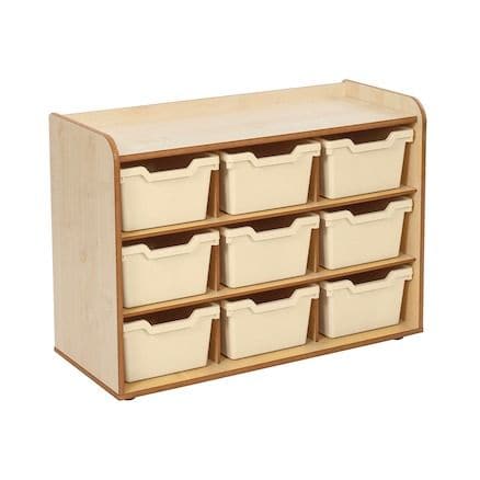 Solway Early Years Storage 9 Tray, Introducing the Solway Early Years Storage 9 Tray, a robust and durable storage unit specially designed for early years settings. With its thoughtful design and high-quality build, this unit addresses the unique needs of young learners and the spatial constraints of early education environments. Solway Early Years Storage 9 Tray Features: Robust Design: Built to withstand the day-to-day activities in early years settings, the unit is both sturdy and durable. Space-Saving: 