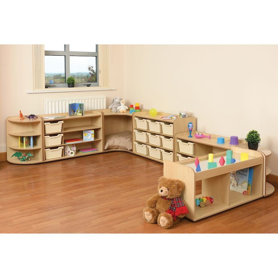 Solway Early Years Storage Set 2, The Solway Early Years Storage Set 2 is the perfect solution for creating a versatile and efficient storage system in your early years classroom or setting. This set includes a variety of units that can be mixed and matched to suit your needs and create a unique combination.With no complex joining system, these units are easy to assemble and can be used as standalone units or connected together using the included connectors for added stability. The units are designed to acc