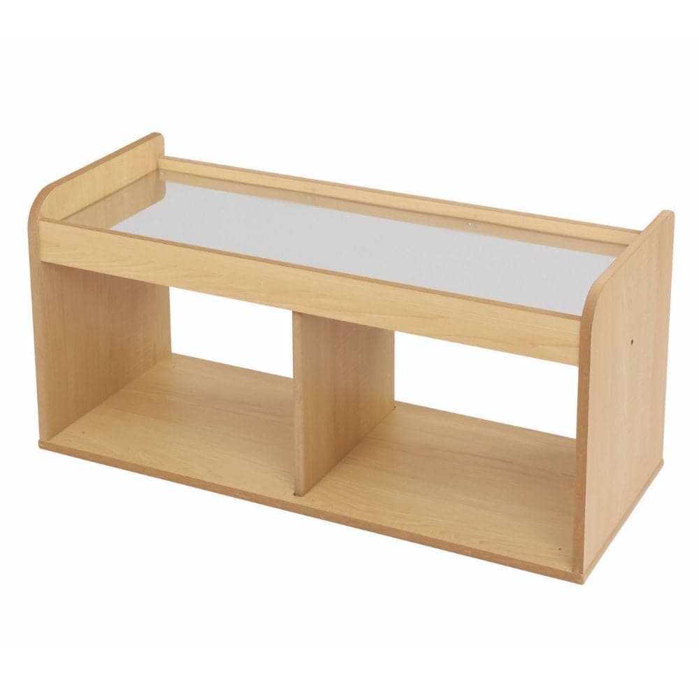 Solway Mirror Top Open Unit, Mirrors and reflections play an important role in the development of children. This Solway Mirror Top Open Unit is a great resource for your classroom to show how mirrors reflect light and other objects. The Solway Mirror Top Open Unit also doubles up as the perfect storage unit making it easy to store away your toys and resources. Why not make the Solway Mirror Top Open Unit a reflective play resource with baskets of light and exploration resources underneath, this would become