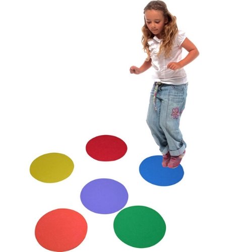 Spot Floor Markers, Teach children to respect their own and others personal space with these useful and colourful spot floor markers. These Spot floor markers create colourful boundaries which are a great visual learning tool and can help develop social skills by ensuring boundaries are observed. These spot markers are also a great way for children to mark their place for example by placing a coloured spot on a seat. The Spot Floor Markers are g reat visual learning tool for children with autism and sensory