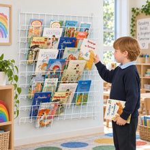 Square Wall Hung Book Rack in a bright early years classroom