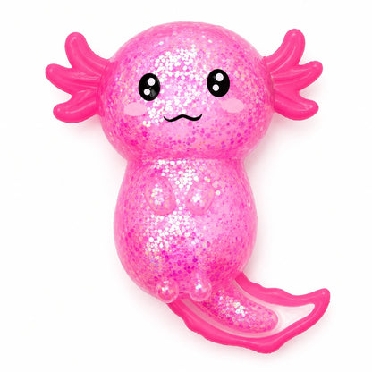 Squeezable Glitter Axolotl Stress Toy-Squeezable Glitter Axolotl Stress Toy