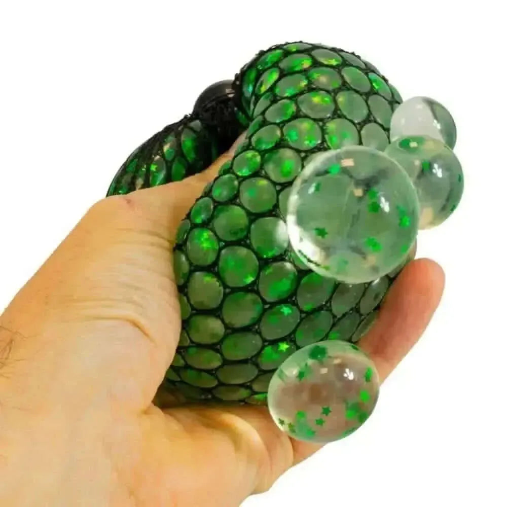 Squeeze Gold Bead Mesh Ball-Squeeze Gold Bead Mesh Ball