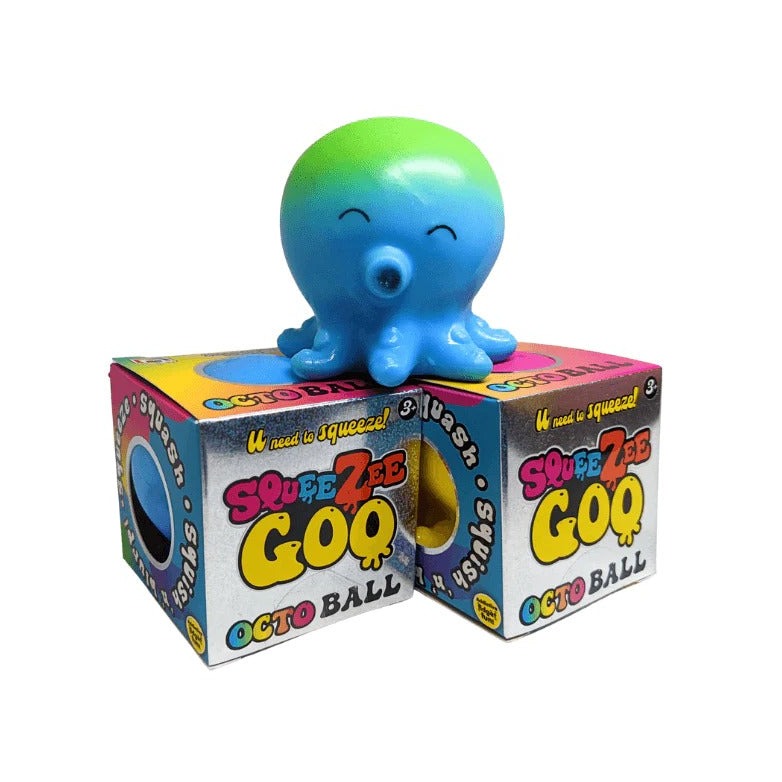 Squeezee Goo Octo Squish Ball, Kids will love squishing and stretching this Squeezee Goo Octo Squish Ball. The squishy fun just got even better with its cute & colourful Octopus design. Kids will love watching it squash out when they squeeze, returning to its original shape & colour as they let go. There are 3 assorted colours which will be selected & sent at random. Features: Squeezee Goo Rainbow Squish Ball 1 x Octo Ball Approx 7cm Squishy Ball Fidget Toy Sensory Toy Specifications: Package Dimensions: (H