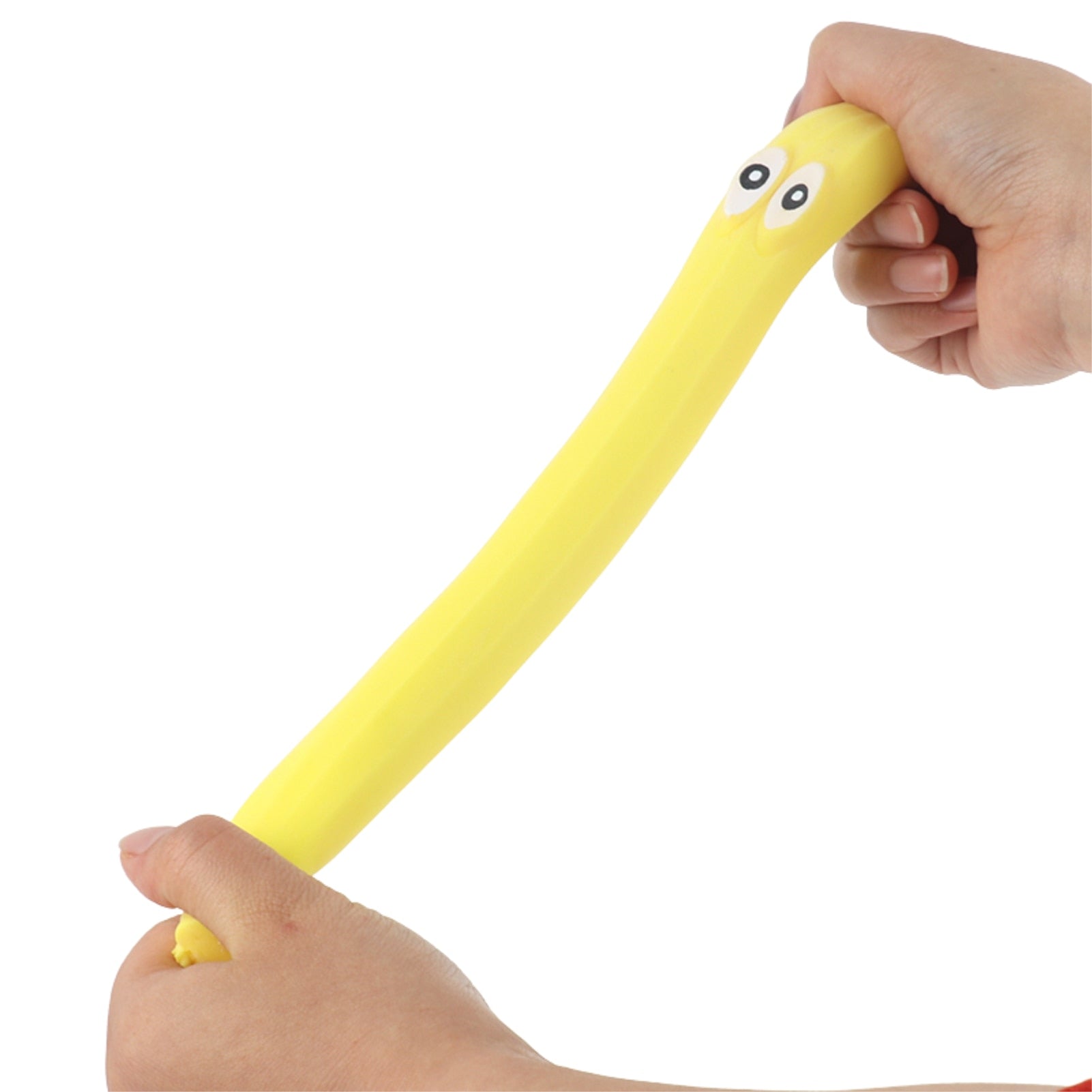 Squeezy Banana, Indulge in whimsical fun with this delightful Squeezy Banana toy, designed to provide laughter and stress relief. This amusing banana toy is not just comical but also incredibly relieving and soothing to the senses, making it a must-have for both children and adults. Features of the Squeezy Banana: Tactile Sensation: Offers a remarkably soft and tactile experience that is irresistibly pleasurable to hold. Stress-Relieving: Squeezing and stretching this banana can alleviate stress and enhance