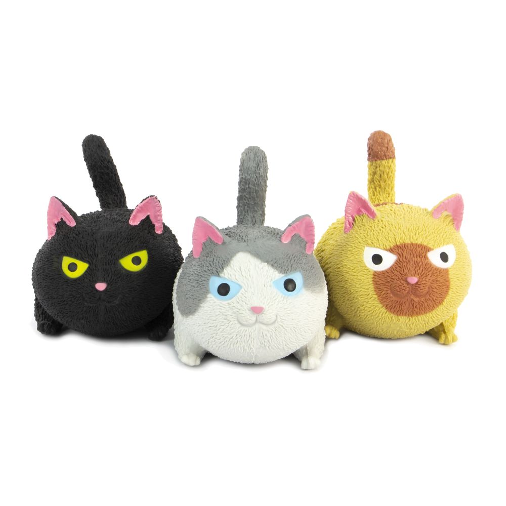 Squidgy Cat, Introducing the ultimate stress relief tool - Squidgy Cat! Squeeze and release all your worries with this soft, pliable stress ball designed to give you the ultimate sensory experience. Its squishy center and lovely tactile feedback provide a calming sensation that's ideal for relieving stress and anxiety. Available in four different cat colors, Squidgy Cat is the perfect companion for both children and adults. Not only is it a great stress-reliever, but it also helps maintain focus for individ