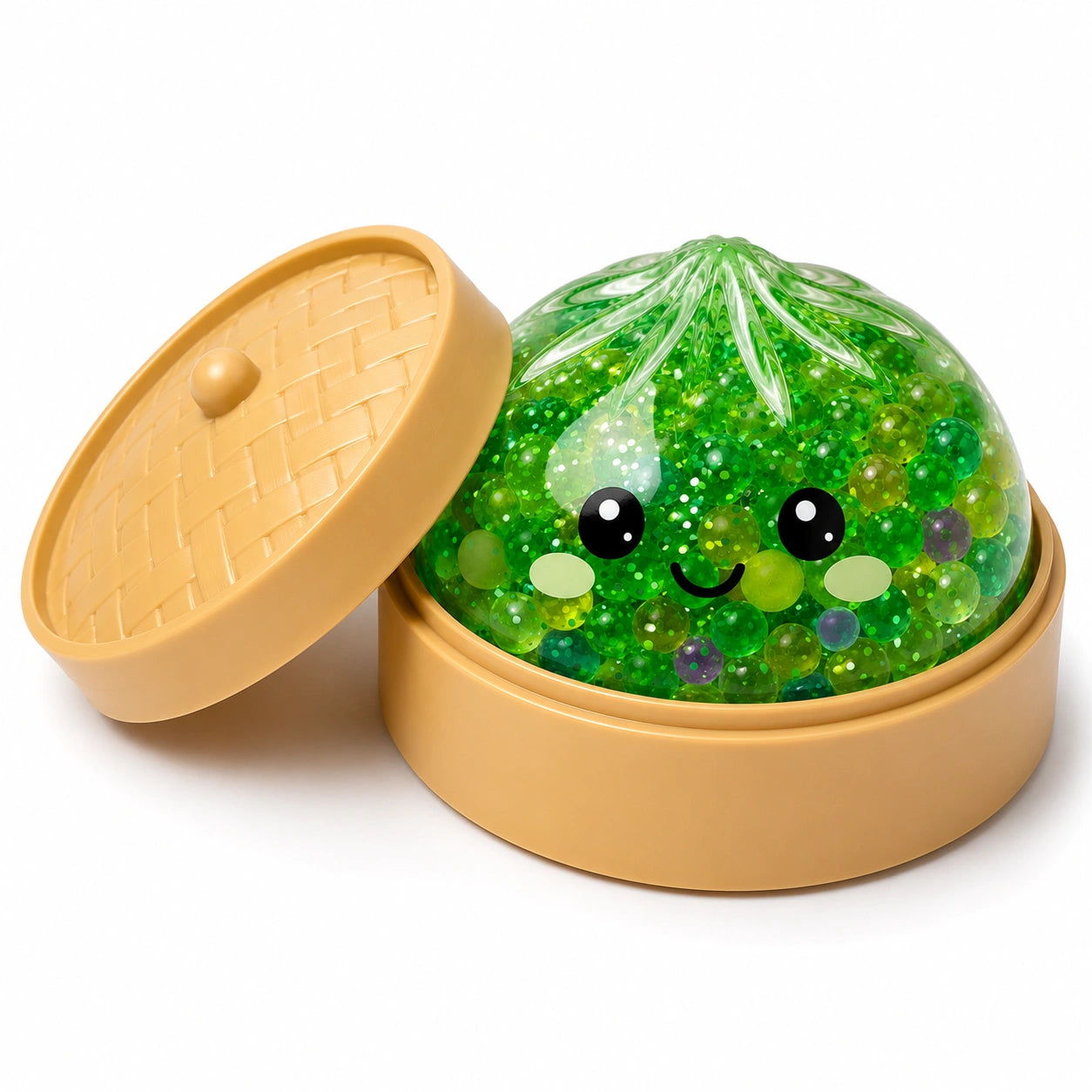 Squishy Bao Glitter Dumpling with Orb Balls-Squishy Bao Glitter Dumpling with Orb Balls