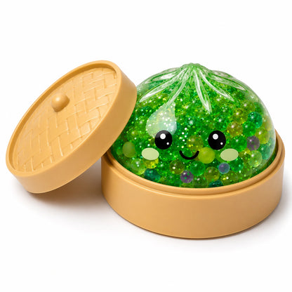 Squishy Bao Glitter Dumpling with Orb Balls-Squishy Bao Glitter Dumpling with Orb Balls