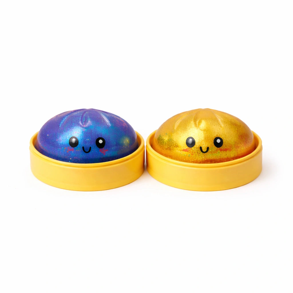 Squishy Bao Glitter Dumpling with Orb Balls-Squishy Bao Glitter Dumpling with Orb Balls