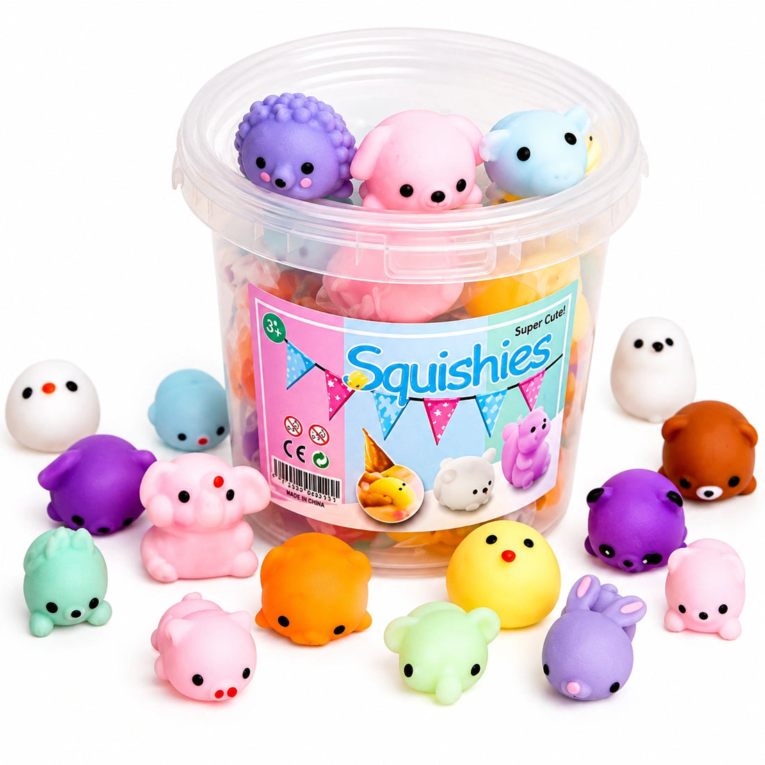 Squishy Cute Animal Tub Mochi Buddies Squishies-Squishy Cute Animal Tub Mochi Buddies Squishies