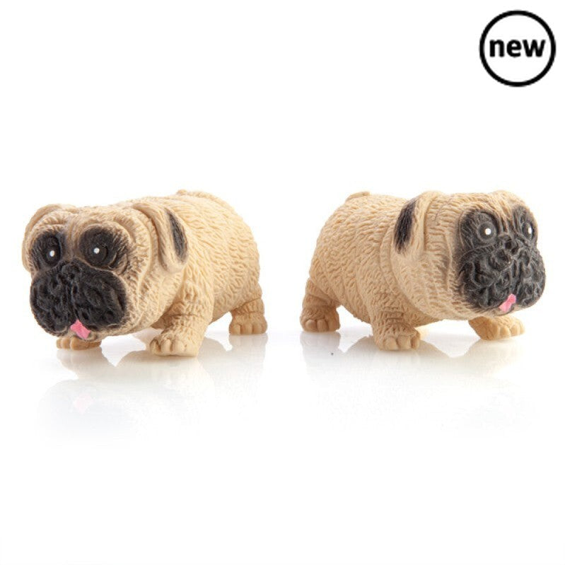 Squishy Pug Toy, The Squishy Pug Toy is the perfect stress-relieving toy that will keep your hands busy for hours.The Squishy Pug Toy is designed to be squeezed, stretched, and squashed. Its super squishy and stretchy nature allows you to manipulate it in various ways, providing endless fun and relaxation. You can stretch it to release any built-up tension or simply enjoy the satisfying sensation of squishing it between your fingers.Unlike traditional stress balls, the Squishy Pug Toy offers an interesting 