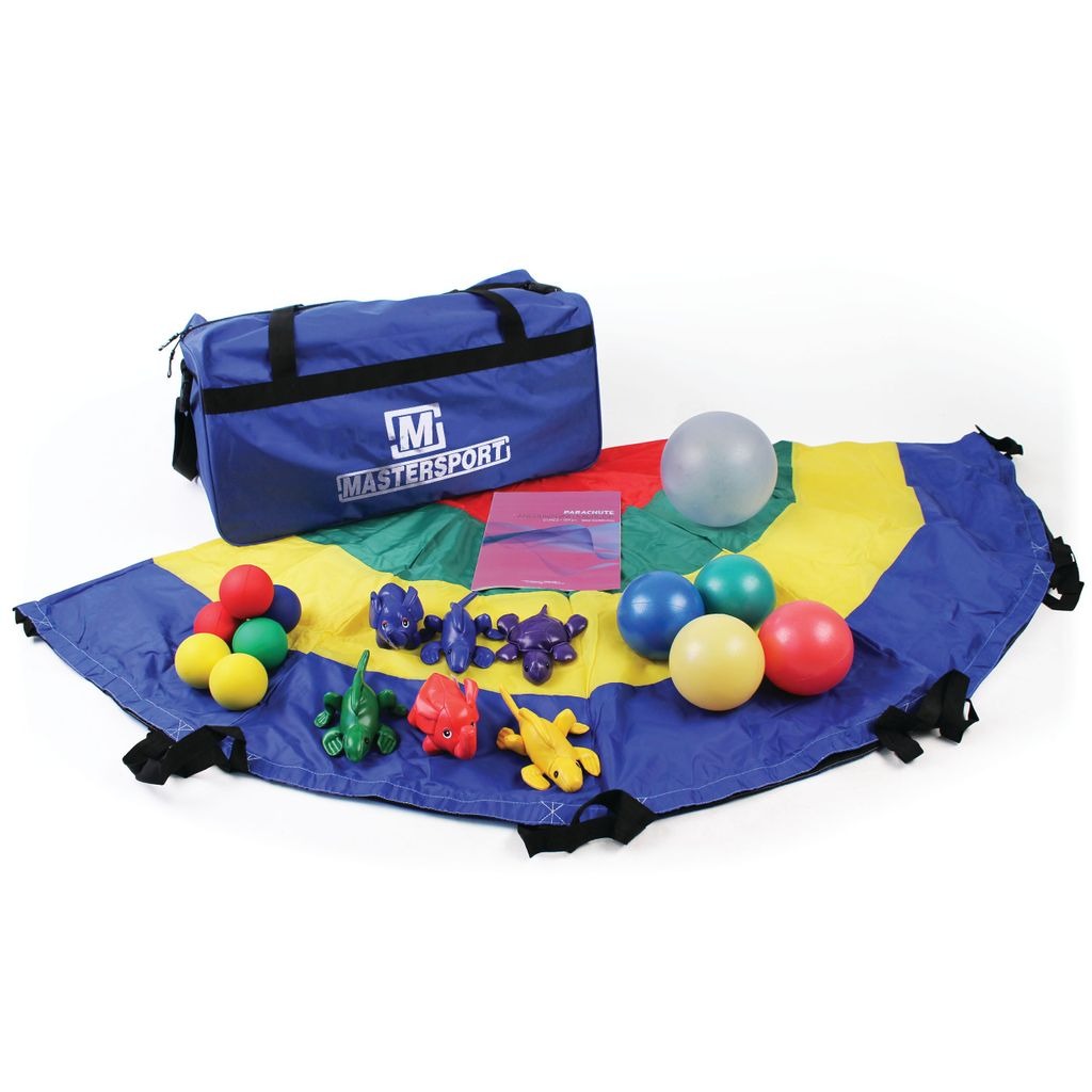 Starter Parachute Activity Pack, The Starter Parachute Activity Pack is an ideal starter play pack for upto 12 children. This Starter Parachute Activity Pack will help develop social and team skills. Supplied in storage bag. Set contains a Parachute (dia. 1.9m, 12 handles) and a range of equipment to begin group activities. Supplied in a holdall, Starter Parachute Activity Pack,First Play Mega Parachute Activity Pack,special needs parachute games,classroom parachute games,school classroom games, 