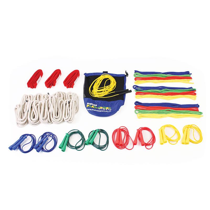 Starter Skipping Set, Jump into fitness and fun with the Starter Skipping Set! Designed to make learning to skip an engaging and inclusive activity, this set comes with a variety of ropes tailored for both individual and group skipping experiences. 🌟 What’s Inside the Set? This energetic starter kit includes: 12 Vibrant Coloured Gym Ropes (2m long) - Perfect for individual users looking to hop into the world of skipping. 3 French Skipping Ropes (9.6m long) - Ideal for a group, allowing several participants 
