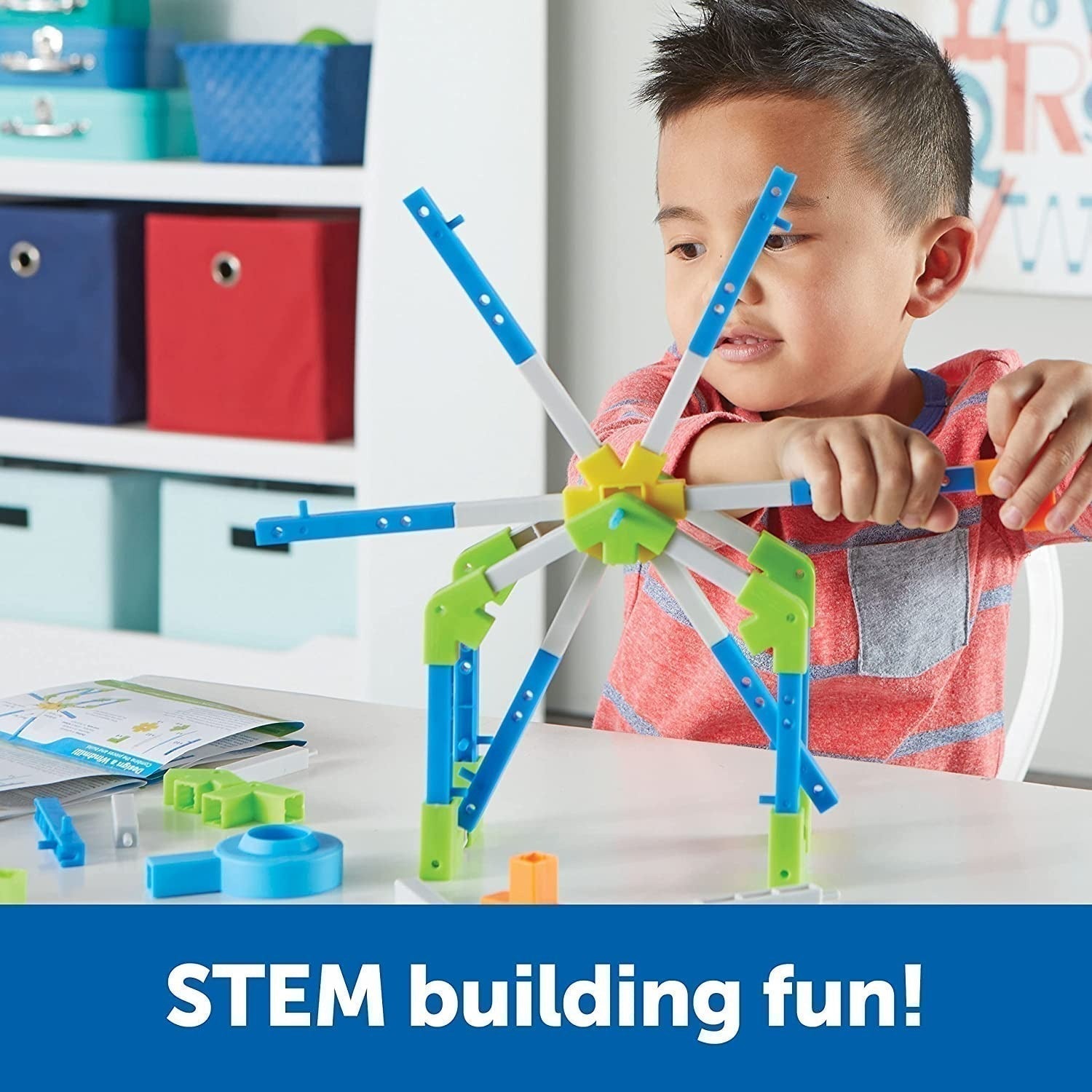 STEM Explorers - Motioneering, The STEM Explorers Motioneering set encourages planning, logical thinking and problem solving though this construction set which enables children to explore engineering and design through engaging challenges. Follow the STEM challenge builds to create moving designs, including a pendulum, catapult and windmill or create and build their own designs. The STEM Explorers - Motioneering set Includes 56 pieces, challenge cards and activity guide. Suitable for KS1. Encourage planning