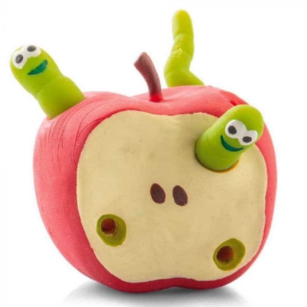 Stretchy apple and worms stress ball, Introducing the Stretchy Apple Toy, your new go-to stress-reliever and tactile playmate! This whimsical toy perfectly captures the delightful intricacies of an apple while adding a playful twist. Key Features: Realistic Apple Design: The stretchy apple features a lifelike bite mark, giving it a unique appearance that's sure to catch the eye. The detailed design doesn't stop there; with authentic pips, a flesh texture, a quaint stalk, and several deliberately crafted hol