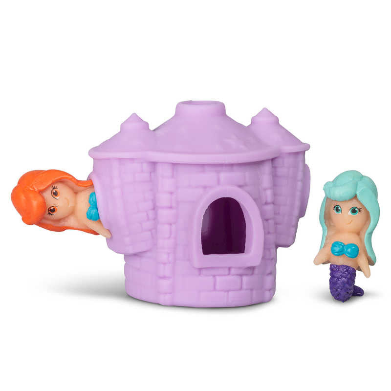 Stretchy Mermaid Castle, Introducing the Stretchy Mermaid Castle, the perfect fidget toy for endless hours of fun and sensory exploration! This stretchy and squeezy castle comes with a delightful pair of bendy mermaids ready to dive into the imaginative underwater world.Watch as your little ones stretch and squeeze the flexible castle, enjoying the tactile experience it provides. With its various windows and doorways, this castle becomes a creative playground where your child can weave the stretchy sirens i