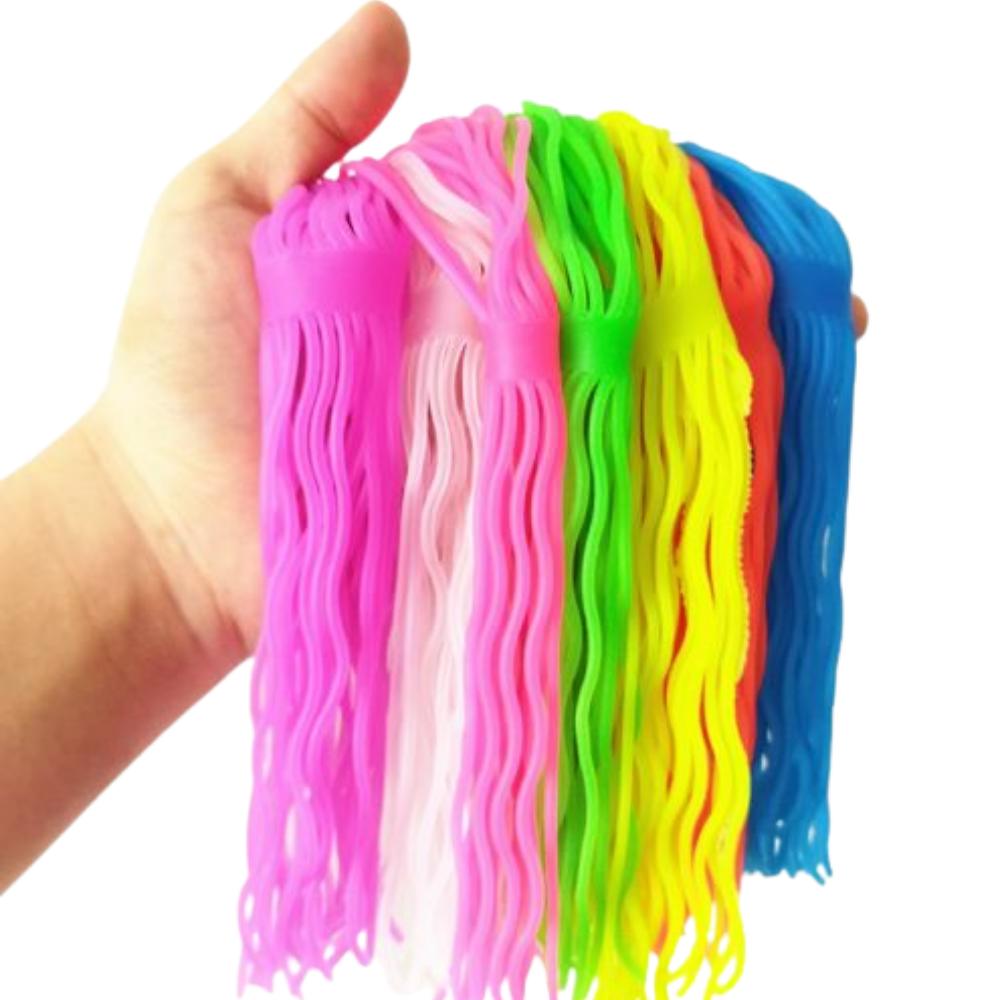 Stretchy Noodle Toy, The Stretchy Noodle Toy are almost as irresistable as the real thing! You can squeeze, stretch, or mash these crimped Stretchy Noodles. Toss them around with friends or squeeze a handful when you want to mellow out! A fidget toy that satisfies and soothes. Ideal for on the go fidget toy fun or as an anxiety reliever . Perfect for safe, stretchy fun. Ideal as a gift or stocking filler. Suitable for 3 years +. Ideal fidget toy Made from a non-toxic, dough-like material Colour Supplied at 