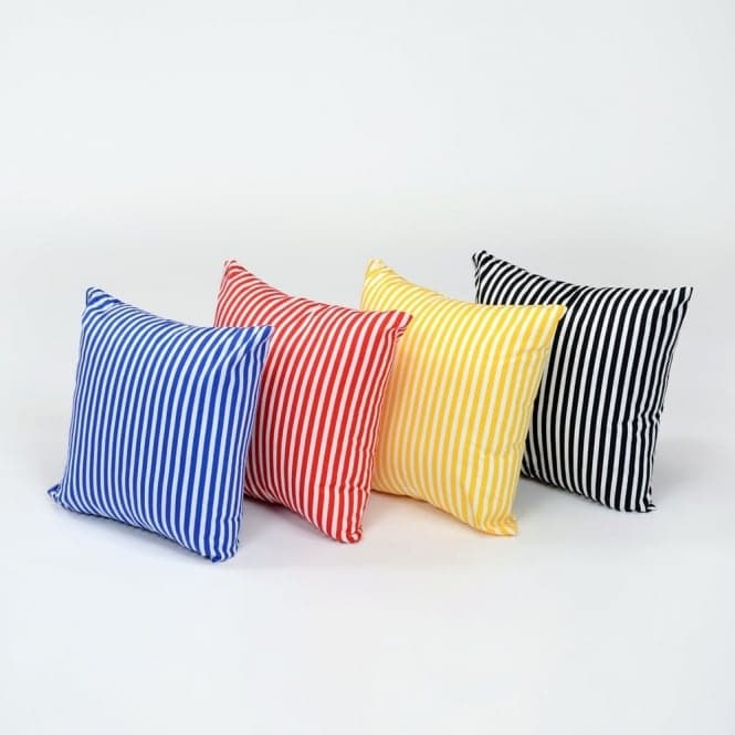 Stripe Scatter Cushions Set 4, Introducing our Stripe Scatter Cushions Set of 4 - the perfect addition to your early years and classroom setting. These striking soft cushions are designed to create a comfortable area where children can relax and engage in various activities.Our Stripe Scatter Cushions add a vibrant and exciting touch to any learning environment. The colorful stripes instantly brighten up the space and create an inviting atmosphere that children will love. Whether it's for story time or a qu