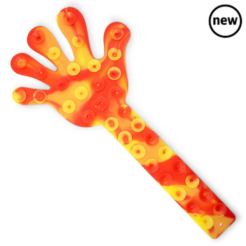Suction Snap Hand, Introducing the Suction Snap Hand, a meticulously designed fidget toy intended to engage your mind and fingers, helping to maintain concentration and focus. 🤲 Unique Design: This distinctive toy is shaped like a hand and is equipped with suction cups, allowing it to be folded and attached to any flat surface securely. 👂 Satisfying Sound: Enjoy the gratifying popping sound it makes as it's peeled away from a surface, adding an extra layer of enjoyment and sensory stimulation. 🧠 Stress Reli