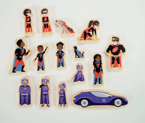 Superhero Wooden Characters-Superhero Wooden Characters