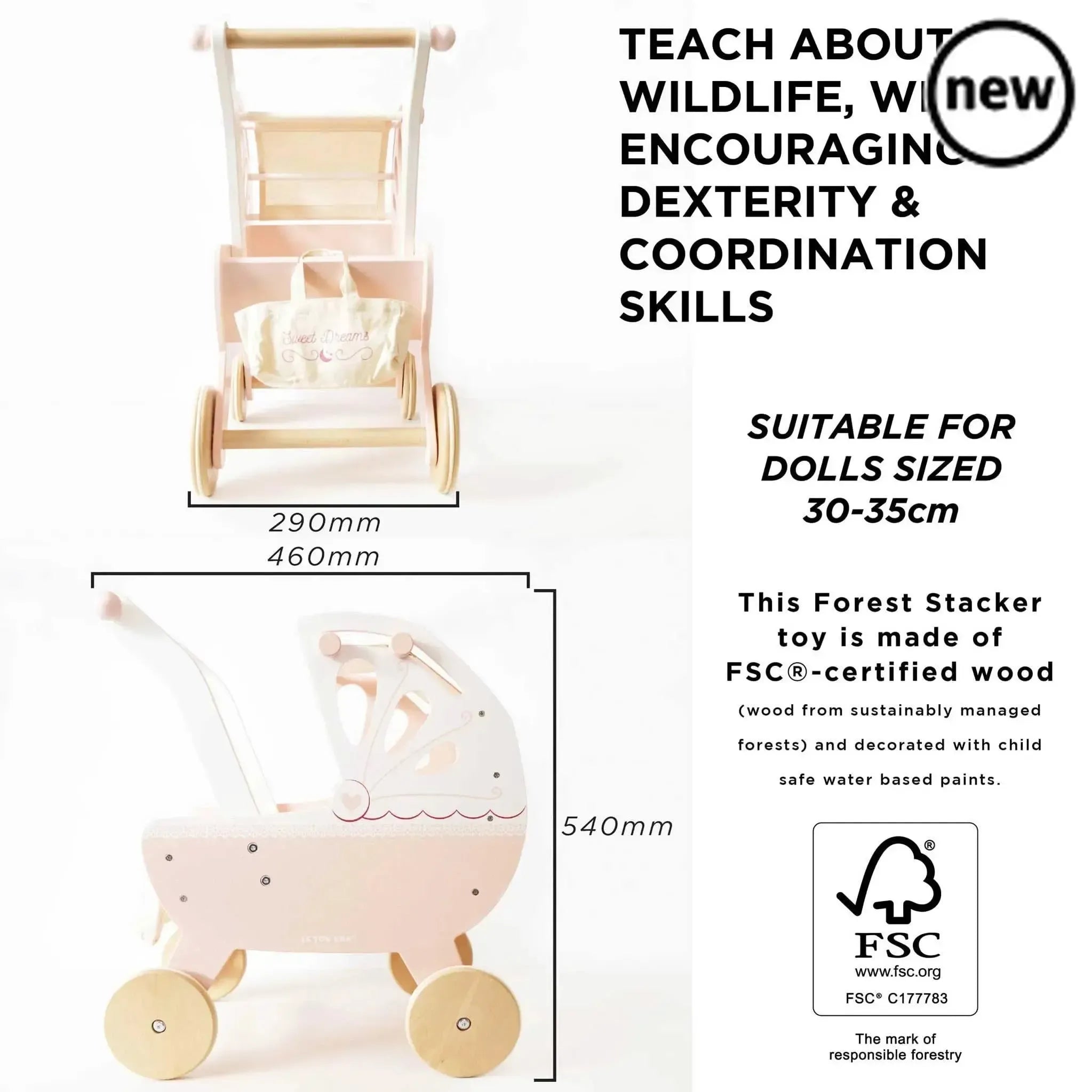 Sweet Dreams Doll Pram-Sweet Dreams Doll Pram