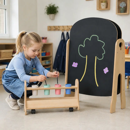 Tall Easel and Storage Trolley nursery lifestyle scene 7