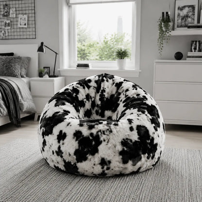 Faux Fur Pony Skin Jumbo Beanbags in a modern teenage setting - lifestyle image 4