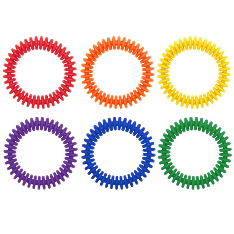 Telephone Wire Quoits Pack of 6, Introducing the Colourful Super Tactile Telephone Wire Quoits! These striking Telephone Wire Quoits Rings are the perfect combination of fun and function. With their unique, bouncy texture, they are perfect for sensory play and tactile exploration. The Telephone Wire Quoits are made from durable telephone wire, they can be twisted and pulled without breaking, making them ideal for hours of fidgeting fun.These versatile Telephone Wire Quoits Rings are not just for fidgeting, 