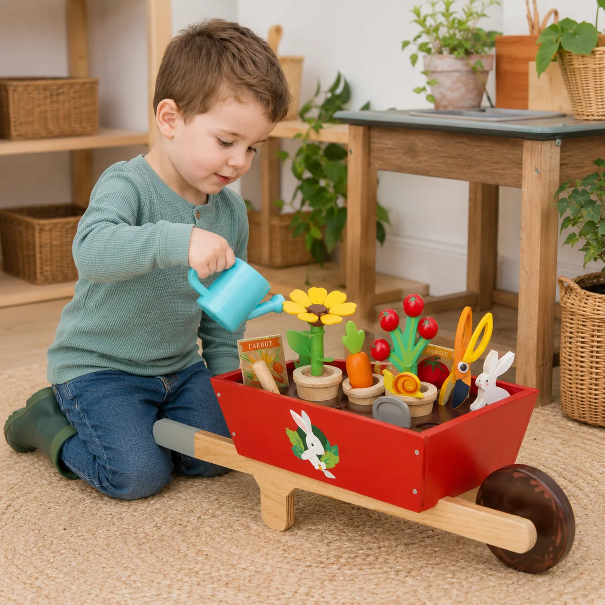 Tender Leaf Garden Wheelbarrow Set-Tender Leaf Garden Wheelbarrow Set