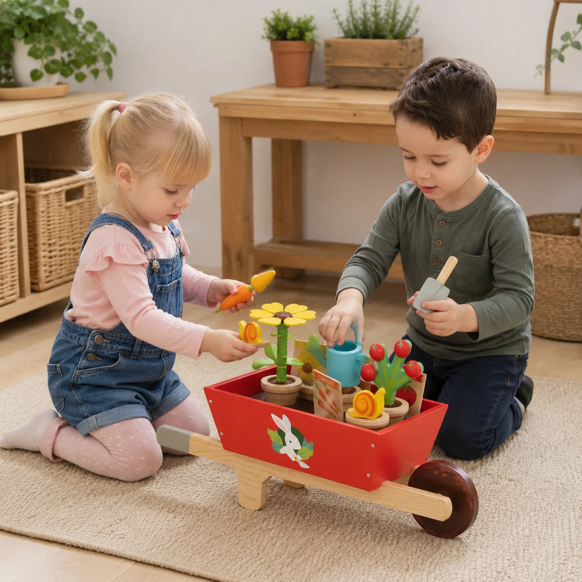 Tender Leaf Garden Wheelbarrow Set-Tender Leaf Garden Wheelbarrow Set