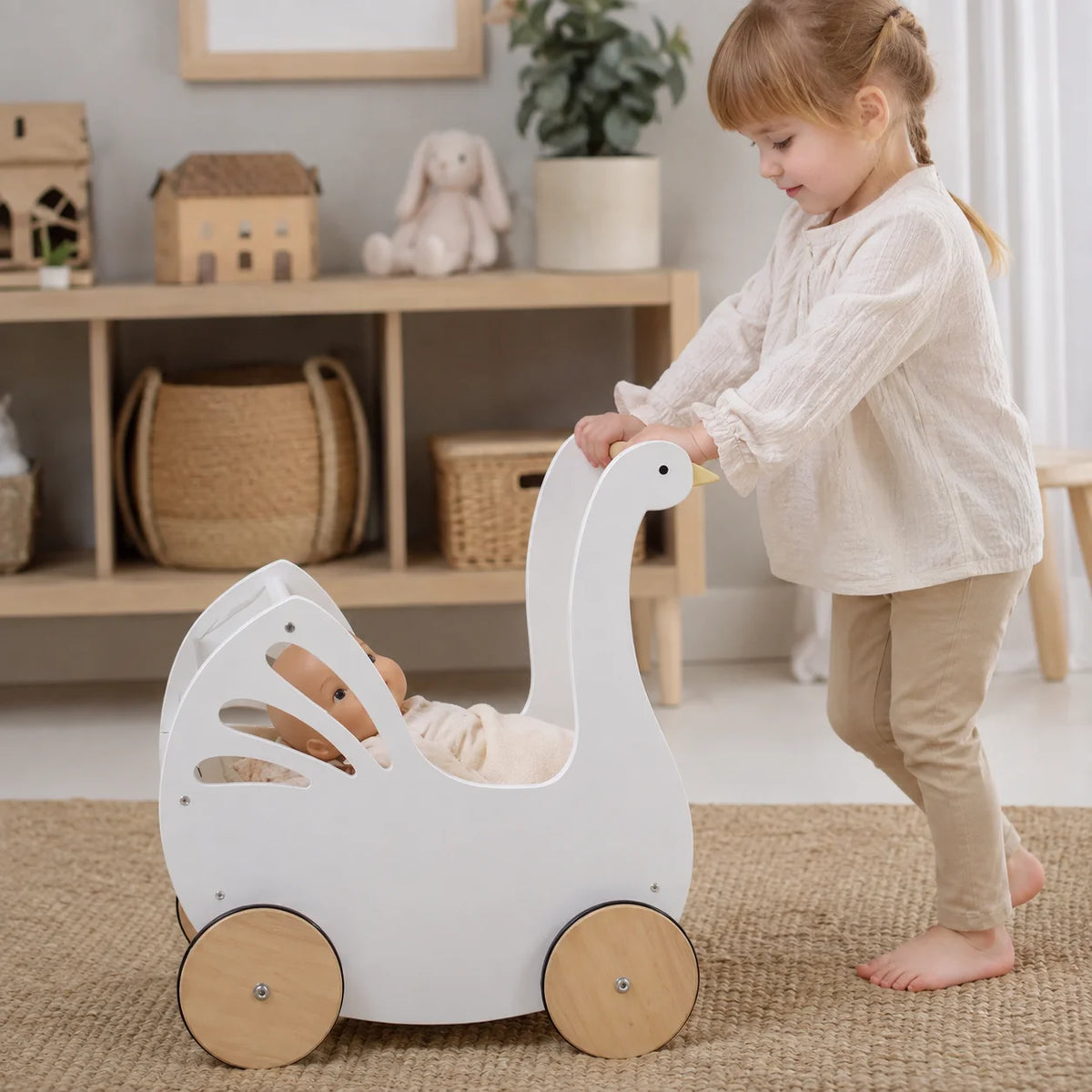 Tender Leaf Sweet Swan Pram-Tender Leaf Sweet Swan Pram