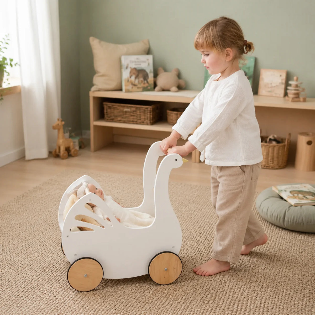 Tender Leaf Sweet Swan Pram-Tender Leaf Sweet Swan Pram