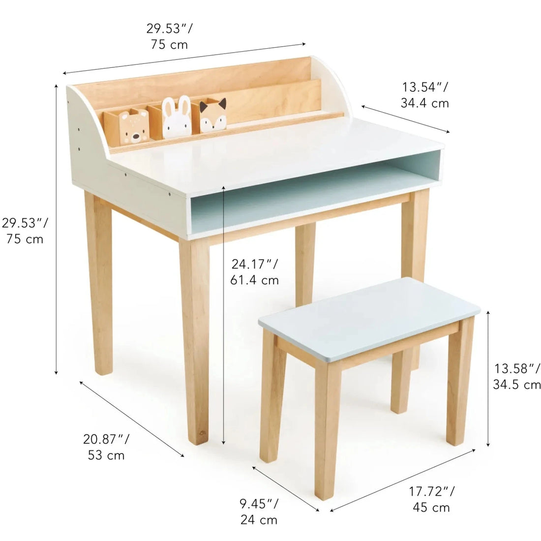 Tenderleaf Toys Desk and Chair-Tenderleaf Toys Desk and Chair