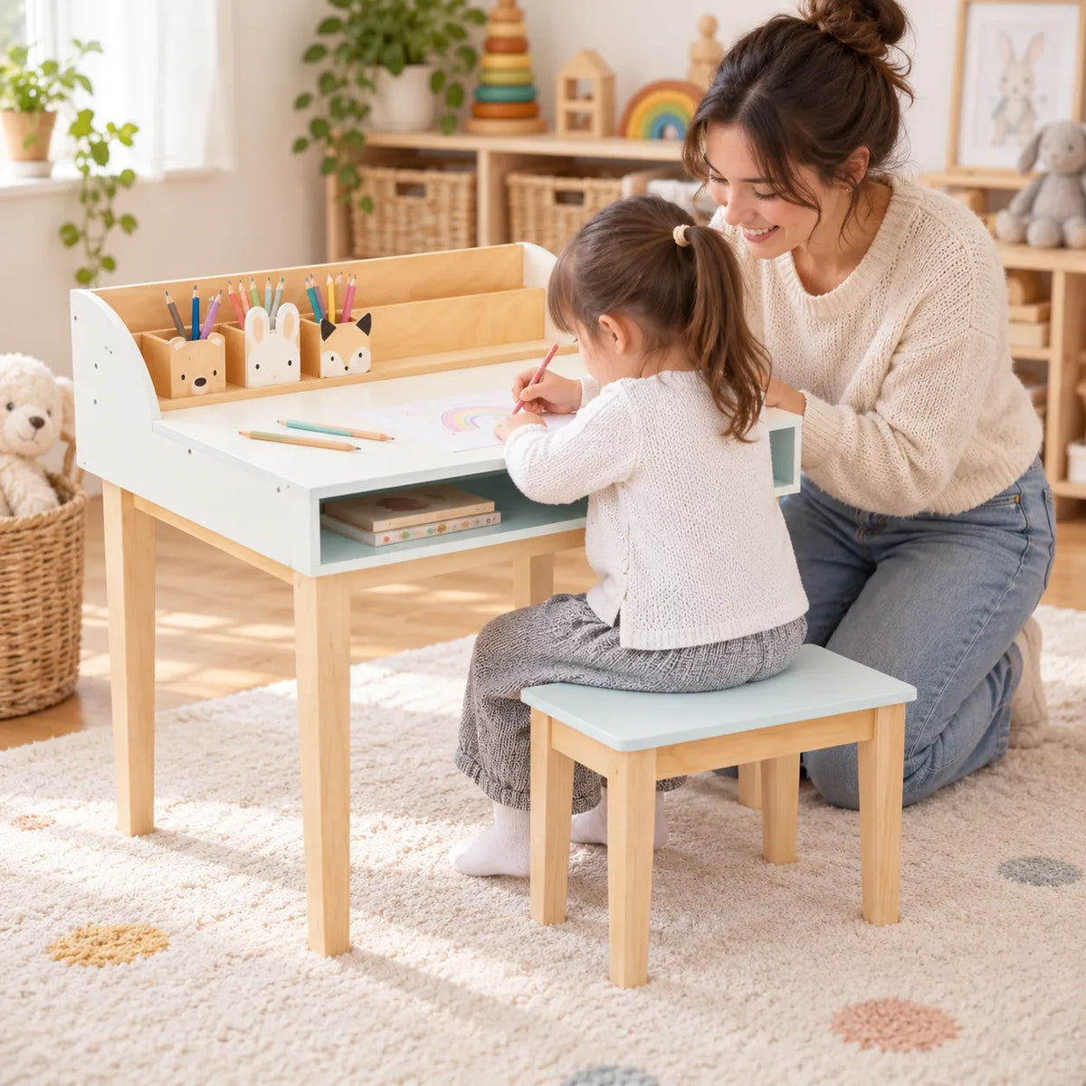 Tenderleaf Toys Desk and Chair-Tenderleaf Toys Desk and Chair